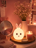 Cute Bunny Silicone LED Night Lamp | Soft Touch Rechargeable Bedside Light for Kids & Nursery