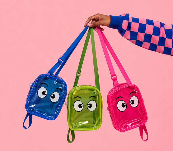 Cute Transparent Cartoon Kids Sling Bag – Waterproof Crossbody Bag for Kids