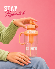 Zulipop Ice Bottle with Built-in Ice Core & Straw | Reusable Leakproof Hydration Bottle