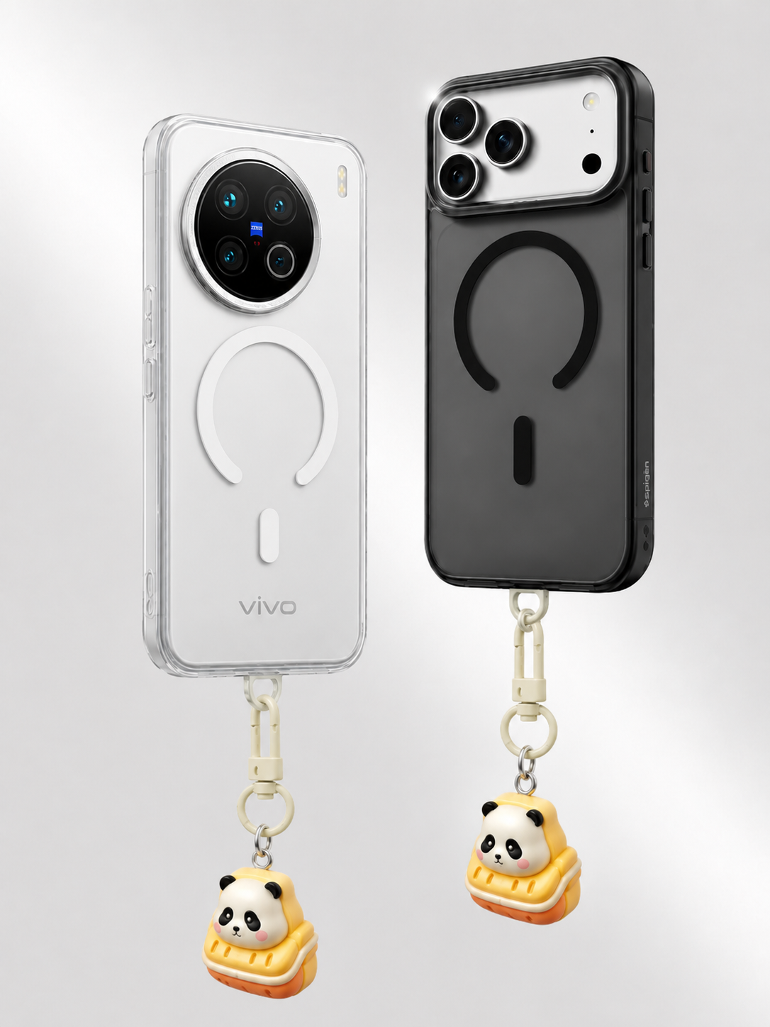 Cute Panda Milk Carton Phone Charm – Kawaii Phone Keychain for Smartphones, Bags & Keys