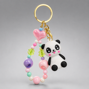 Cute Kawaii Beaded Keychain Charm Collection | Panda, Unicorn, Smiley & Kitty Designs