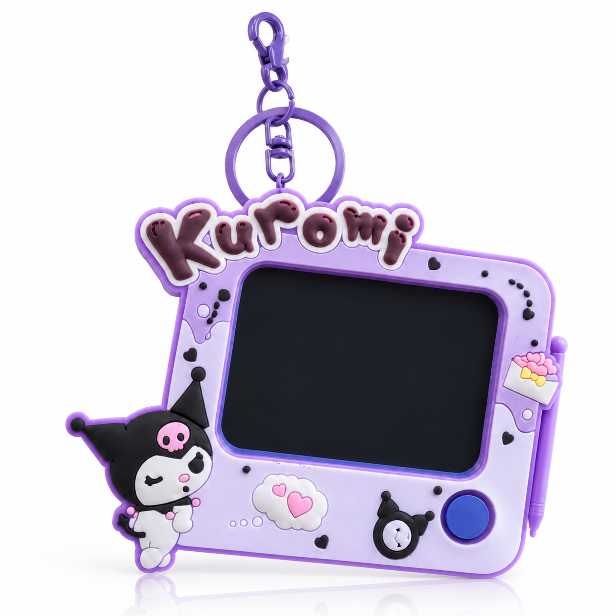 Cute LCD Writing Keychain – Reusable Mini Doodle Pad