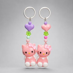 🎀 Kitty Sweetheart Twin Keychain