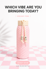 Woven Charm Glass Bottle – 3 Pastel Colours