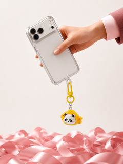 Cute Panda Face Phone Charm 🐼💛