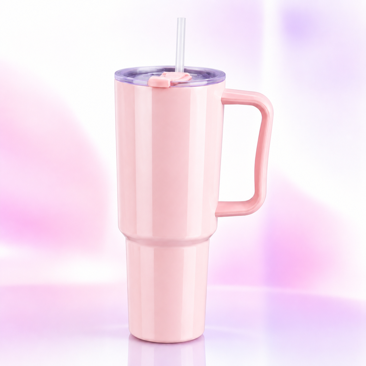 Toony 1200ml Pastel Tumbler with Handle & Straw | BPA-Free Reusable Travel Mug